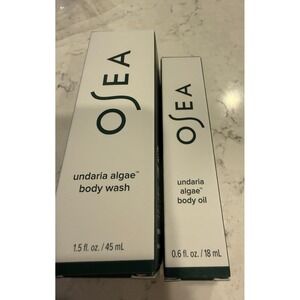 OSEA Undaria Algae Body Wash 1.5oz and Body Oil 0.6oz Travel Set New in Box